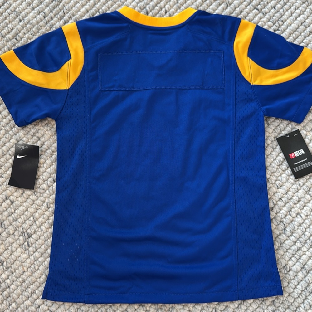 NWT Nike NFL Youth Boys On Field Medium Blue Gold Colors Short Sleeve‎ Jersey. - Picture 11 of 12